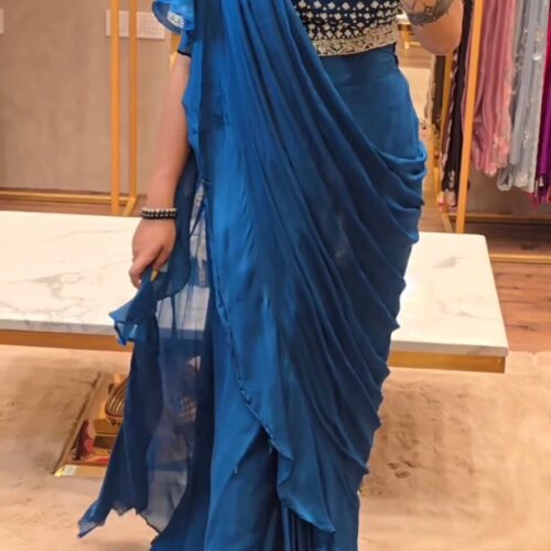 Heavy Chinon Saree