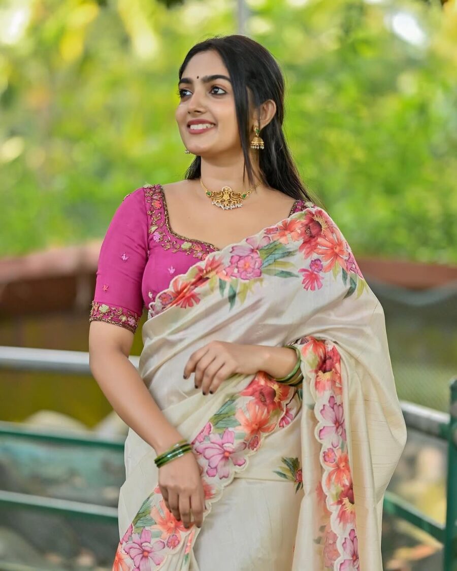 Soft slub Cotton Silk Saree